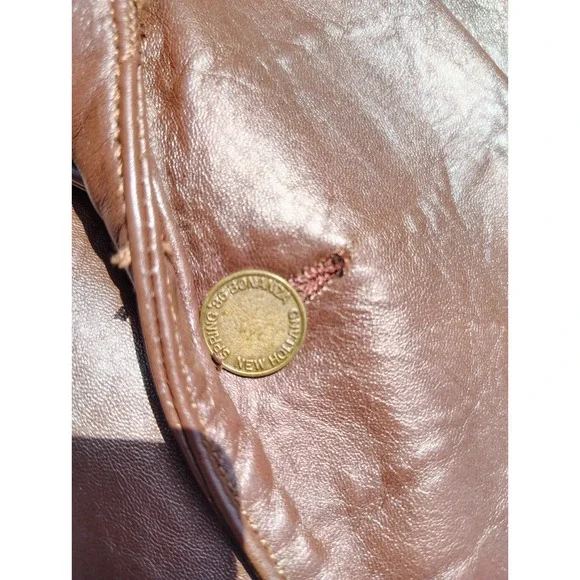 Breier Of Amsterdam Leather Jacket‎ Mens Large Brown Vintage 70s Suit USA Made
